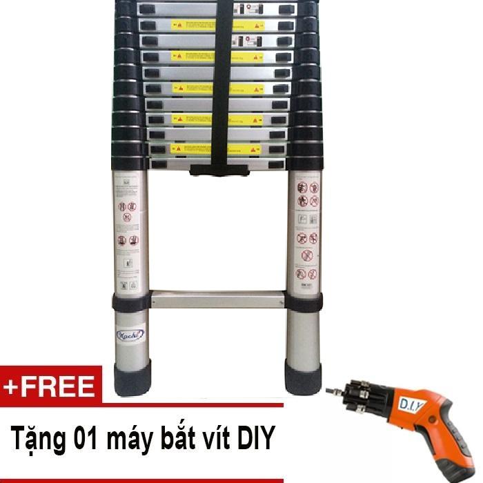 Thang Nhôm Rút Gọn 3.8m (Kawachi) Tặng Máy Bắt Vít DIY