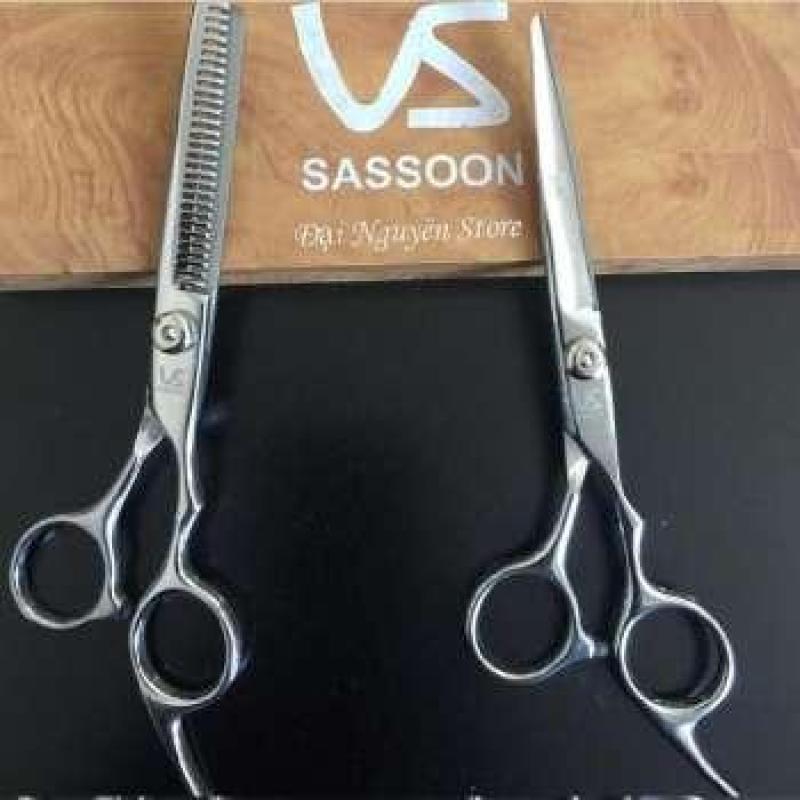 Bộ kéo cắt tóc VS Sasson bao gồm kéo cắt và kéo tỉa sử dụng cho gia đình, học viên học cắt tóc, thợ cắt tóc giá rẻ