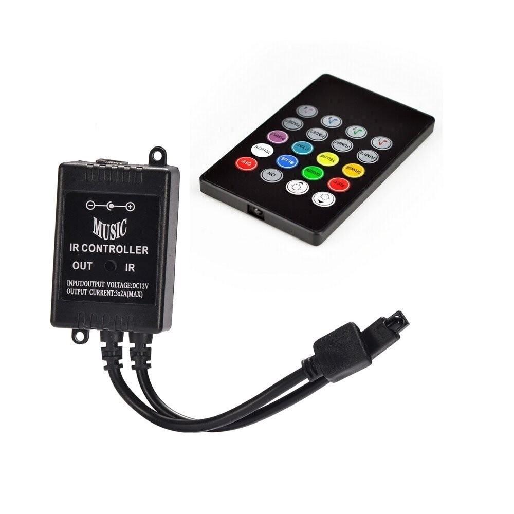 Hộp điều khiển màu đèn led dây 5m RGB cảm ứng nhảy theo nhạc - Led music controller