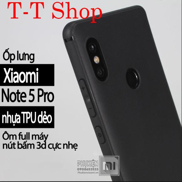 Ốp lưng dẻo Silicon TPU đen cao cấp Xiaomi note 5 pro