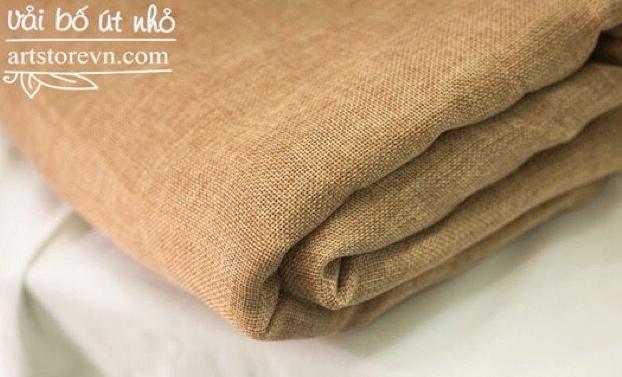 1 mét vải bố linen màu vàng bố