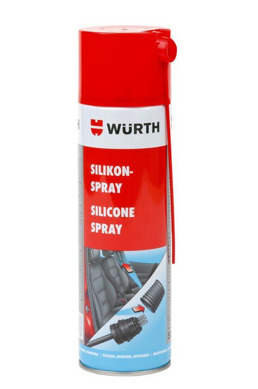 Chai xịt silicone bảo dưỡng nhựa cao su Wurth Silicone spray 500ml