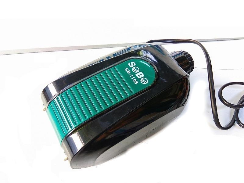Máy sủi bọt oxi cho bể cá cảnh sobo 1106 2 vòi + 2 dây sủi + 2 quả sủi