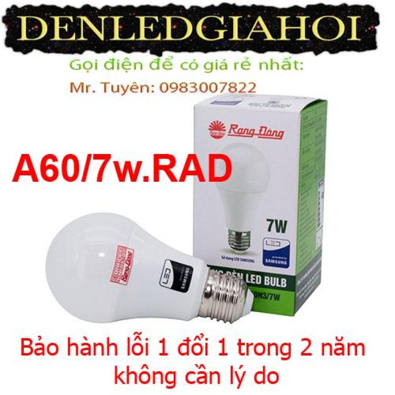 Bóng đèn led cảm biến 7W và 9W Rạng Đông, model LED BULB A60/7w.RAD