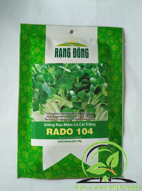 Hạt giống rau mầm củ cải trắng rado 104
