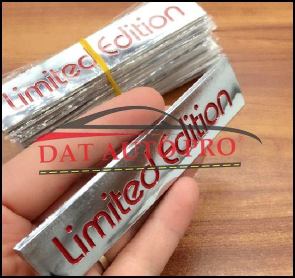 Tem Nổi  3D Limited edition màu crom-Đỏ.