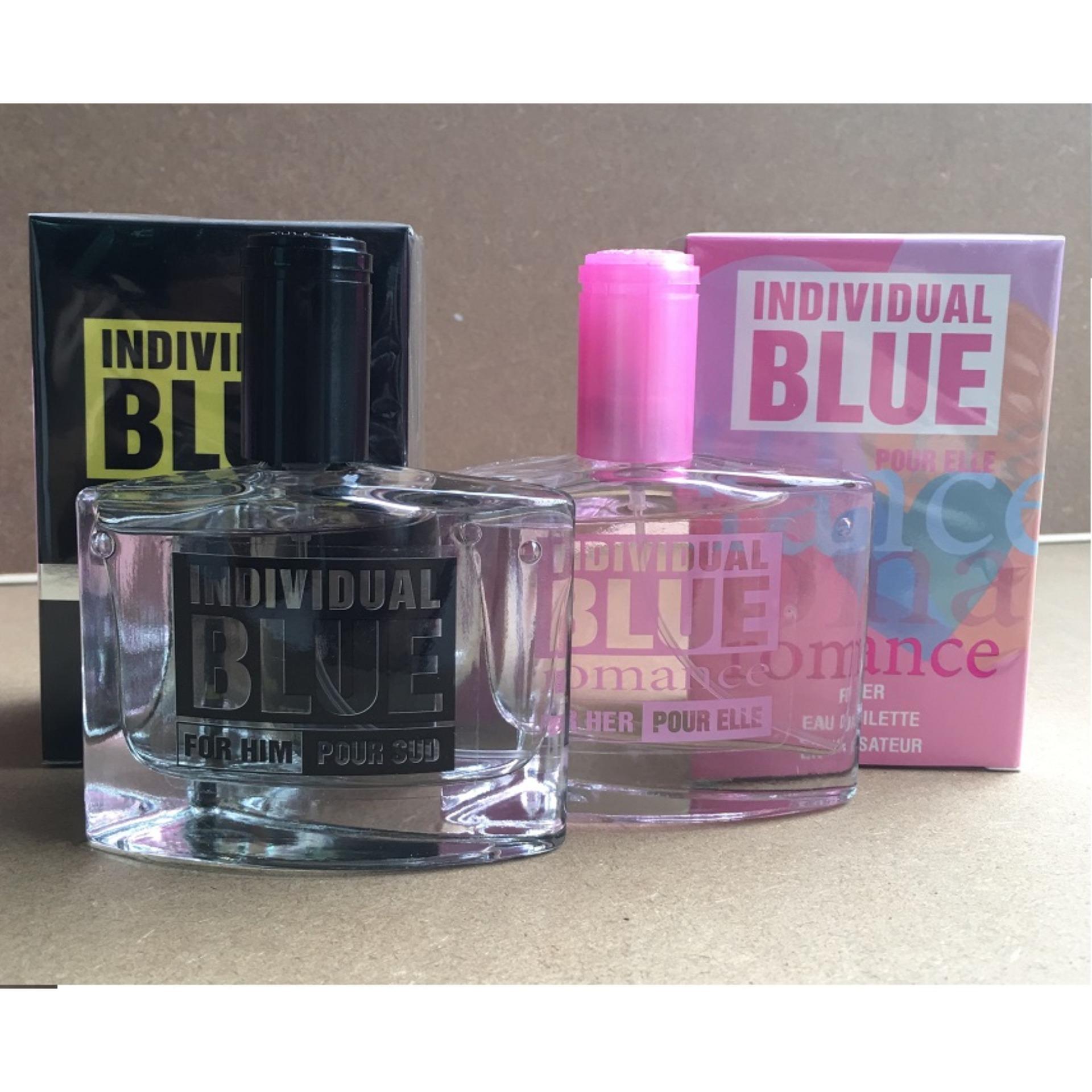 Bộ 2 Chai Nước Hoa Nam - Nữ - Blue Pour Sud (Xám Vàng) & Blue Romance (Hồng) 50ml