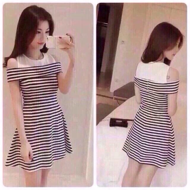 Đầm suông trễ vai cực xinh