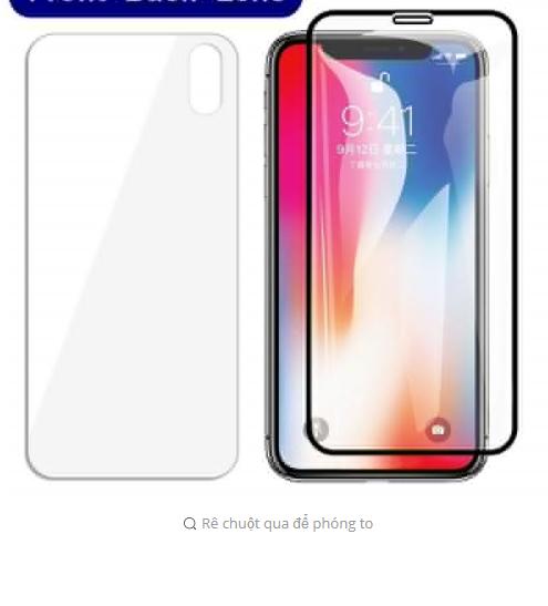 Bộ 2 kính cường lực trước sau cho iPhone XS Max