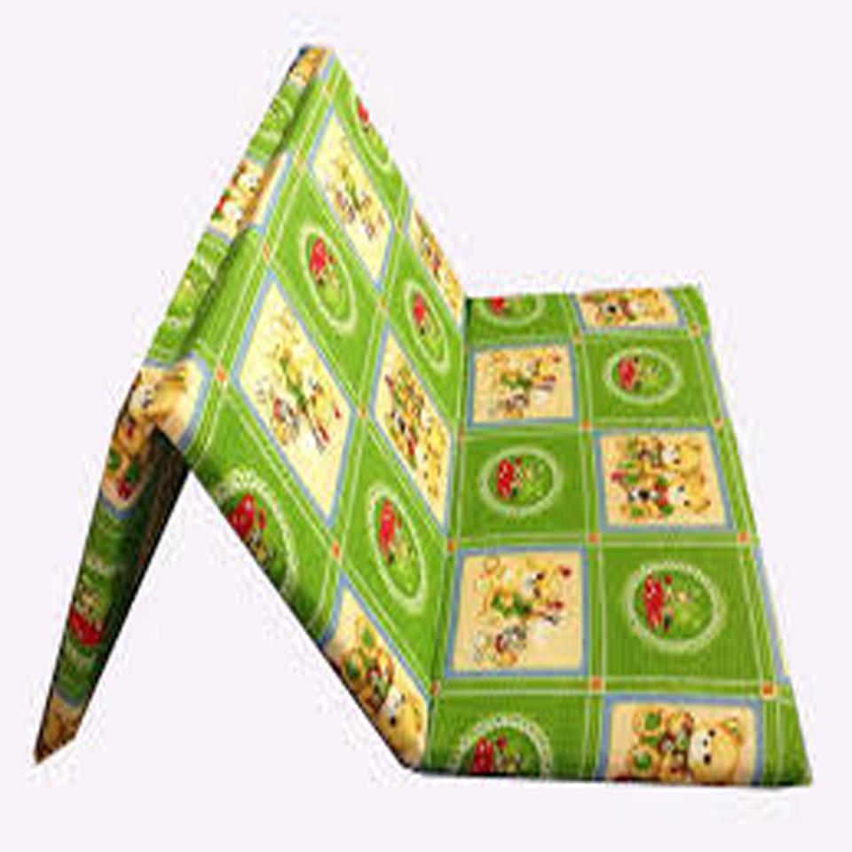 Nệm Hàn Quốc 1mx2mx3cm Pe Gấp 3 (Nệm Mỏng 3 Phân) Giao Màu Ngẫu Nhiên