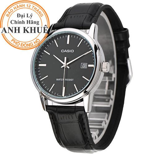 Đồng hồ nam dây da casio anh khuê mtp-v002l-1audf