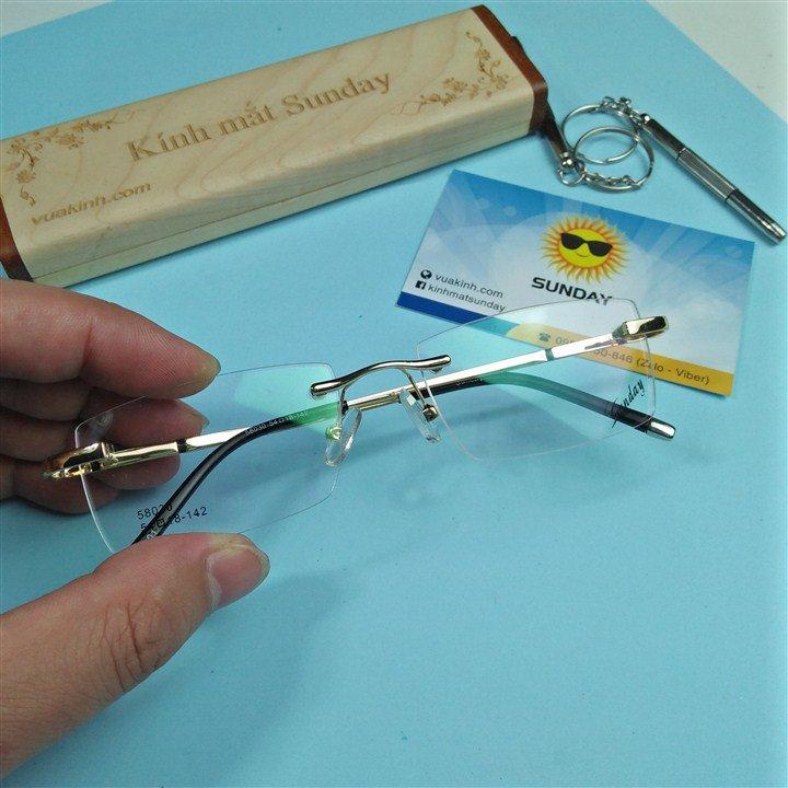 Gọng kính cận không viền Sunday V18