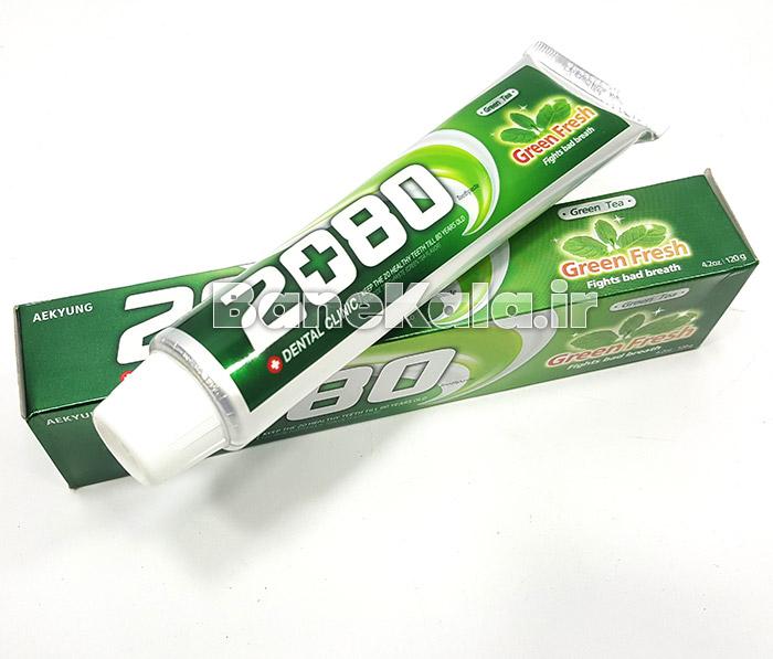 Kem đánh răng giảm mảng bám và hơi thở thơm mát 2080 Green Fresh Hàn Quốc 120g
