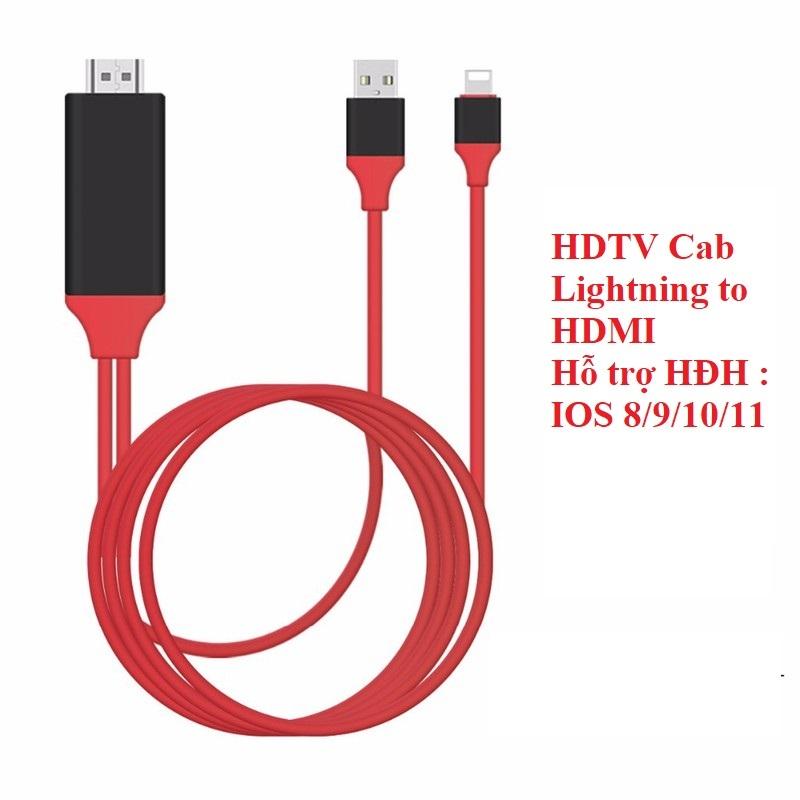 Cáp hdmi cho iphone 5/5s,6/6plus,7 ipad kết nối tivi, máy chiếu