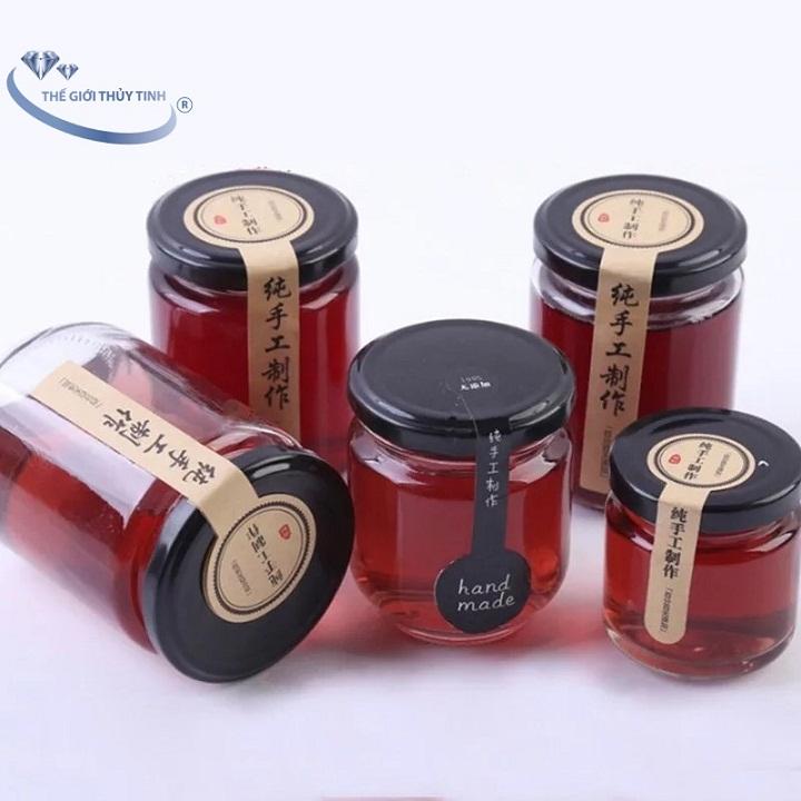 Hủ thủy tinh 220ml đựng gia vị nắp tròn