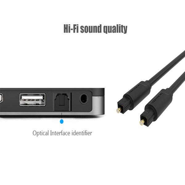 Cáp audio quang dài 5m vention baebj