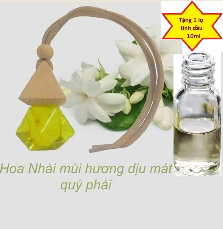 Tinh dầu treo xe, treo phòng Hương Nhài tặng 1 lọ tinh dầu 10ml