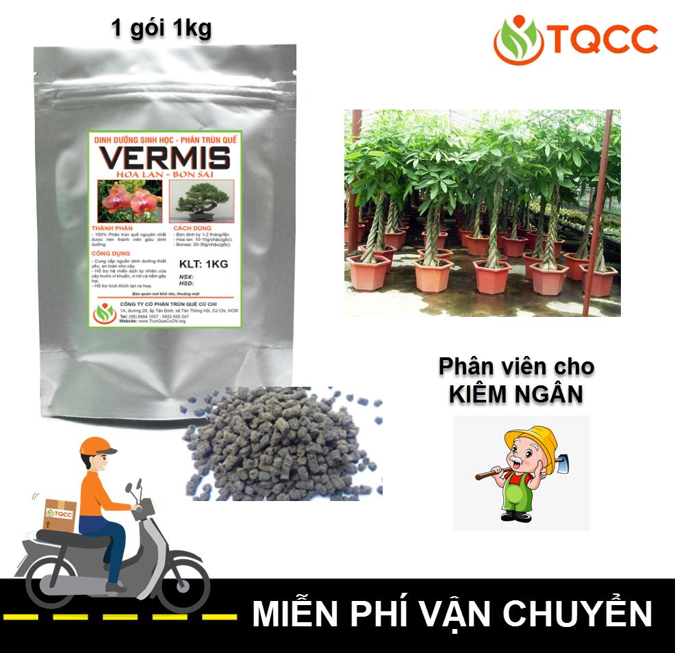 Phân trùn quế tan chậm cho cây kim ngân vermis gói 1kg