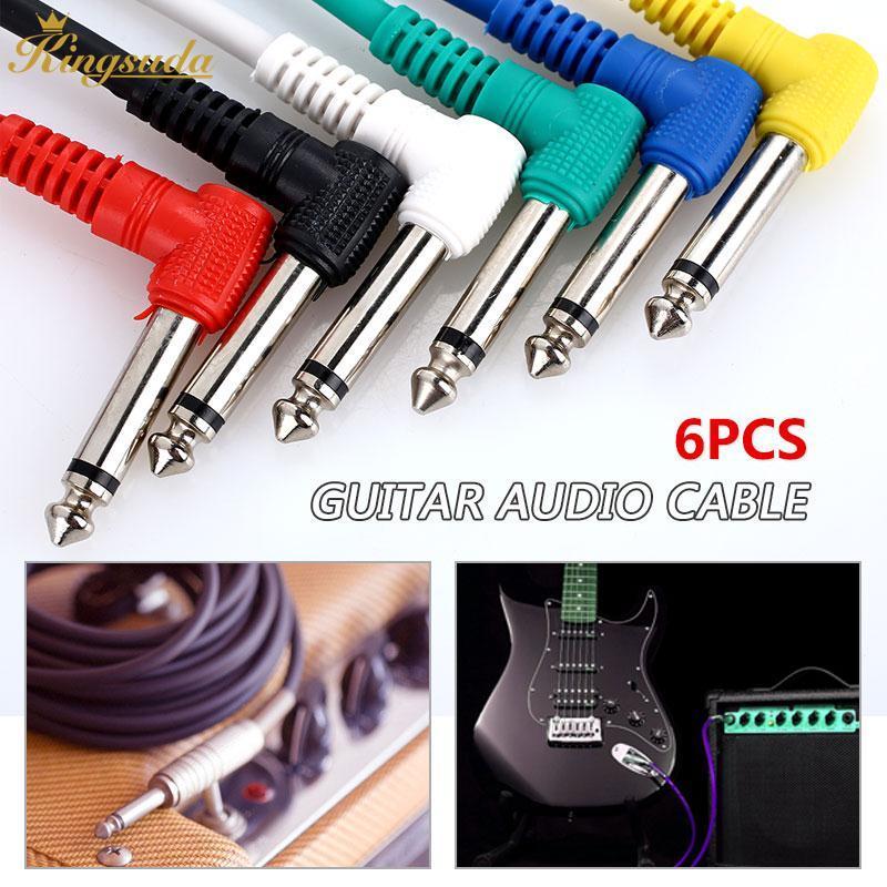 Kingsuda Guitar Cord Guitar Cable Durable 6.35mm 22cm Guitarist Bass Guitar