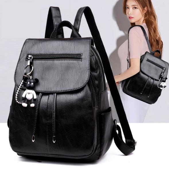 Ba lô Da Nữ  cao cấp BL854 - Tặng Móc treo gấu