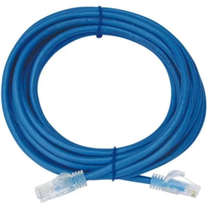 Dây cáp mạng cat5e utp bấm sẵn 2 đầu 15m màu xanh