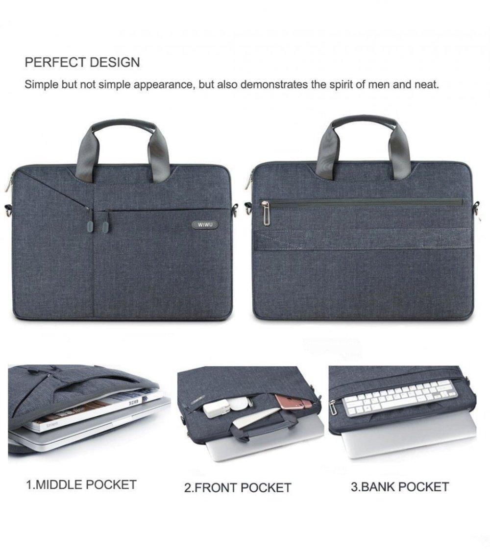 Túi Chống Sốc Đeo Vai Cho Macbook - Laptop 15 inch Hãng Gearmax - WiWu