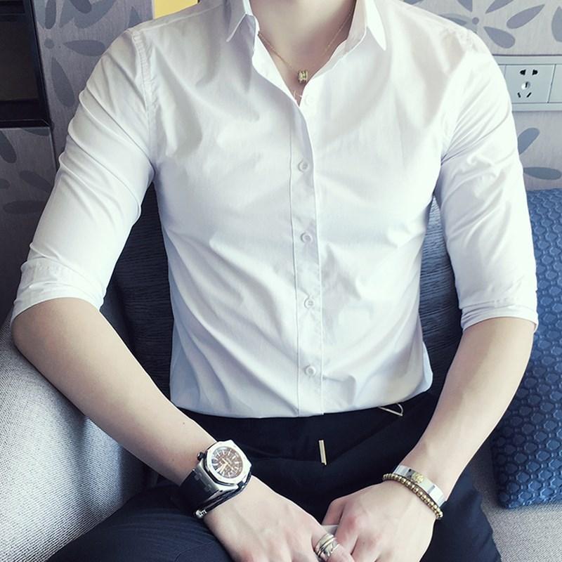 Áo sơ mi nam dài tay Hàn Quốc vải lụa thái chống nhăn cao cấp.Ao so mi nam giá rẻ