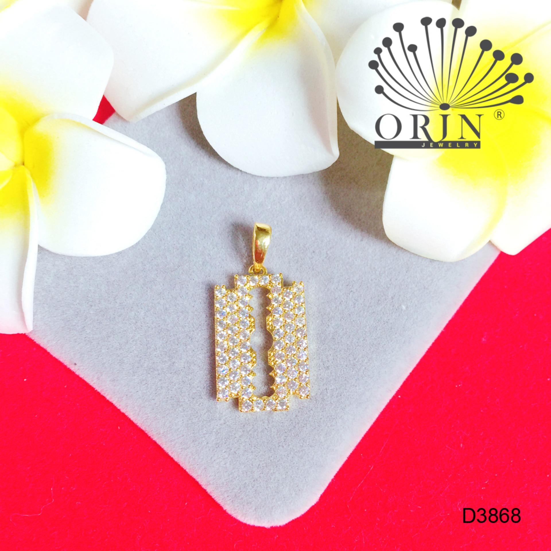 Mặt dây chuyền hình dao lam đính đá cá tính thời trang Orin D3868 - Long Tien