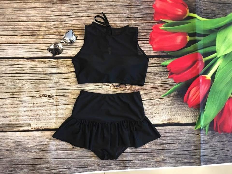 Bikini croptop phối lưới