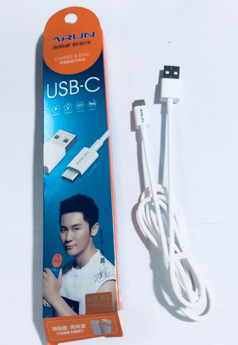 Dây cáp sạc usb-type-c hiệu arun