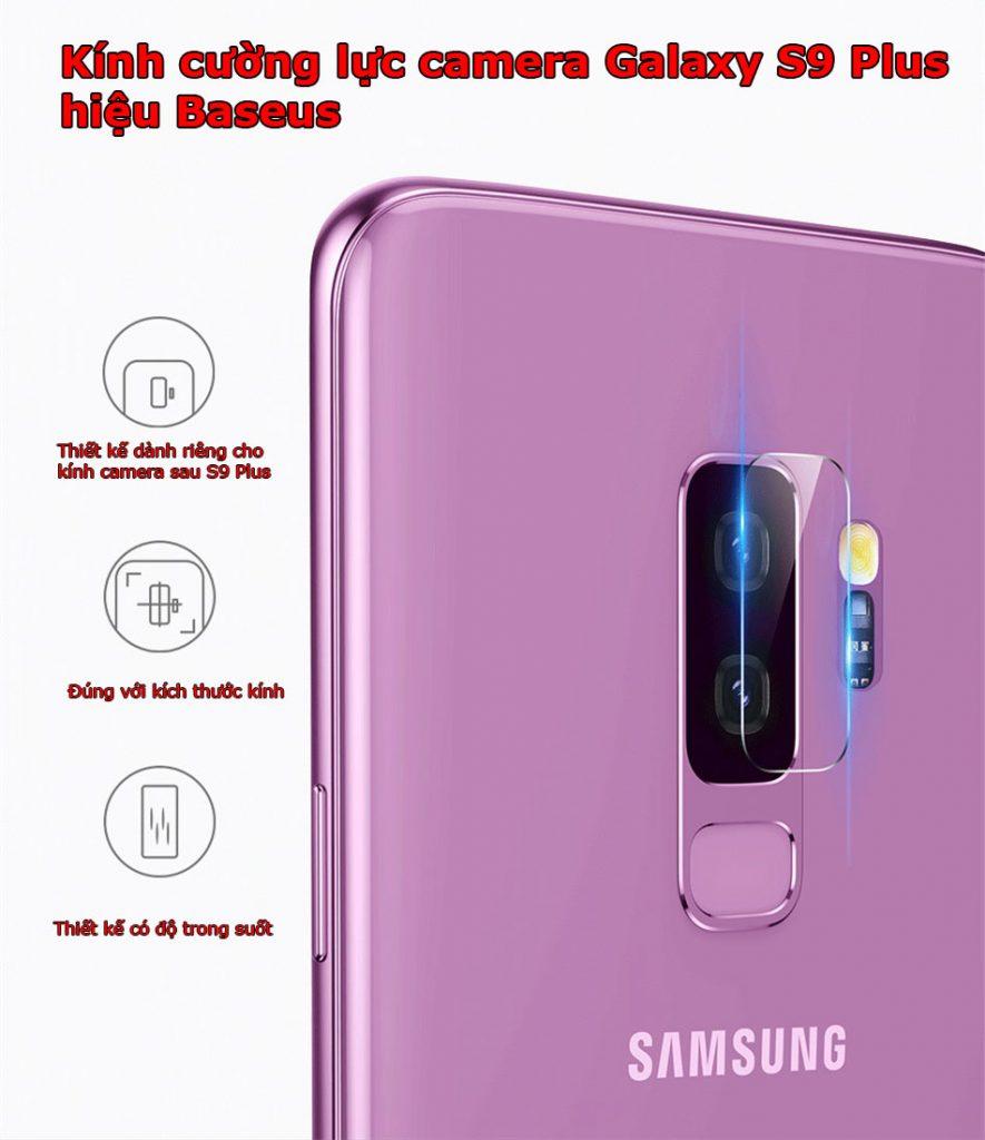 Miếng dán kính cường lực Camera cho Samsung S9 Plus hiệu Baseus