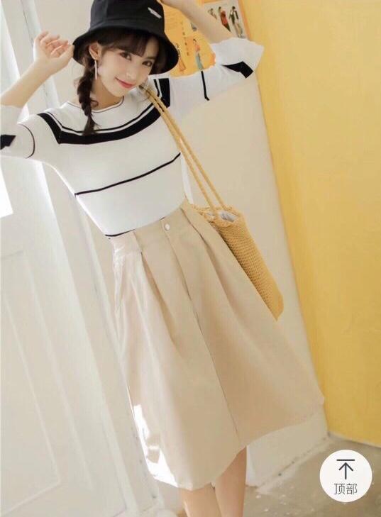 Chân váy thô xòe dài . chun sau