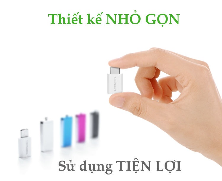 Đầu chuyển Micro USB sang USB type C, hỗ trợ chức năng OTG cho One plus 6 5 Xiaomi mi 8 Huawei.. UGREEN US157 Đầu chuyển Micro USB sang USB type C, hỗ trợ chức năng OTG cho One plus 6 5 Xiaomi mi 8 Huawei.. UGREEN US157