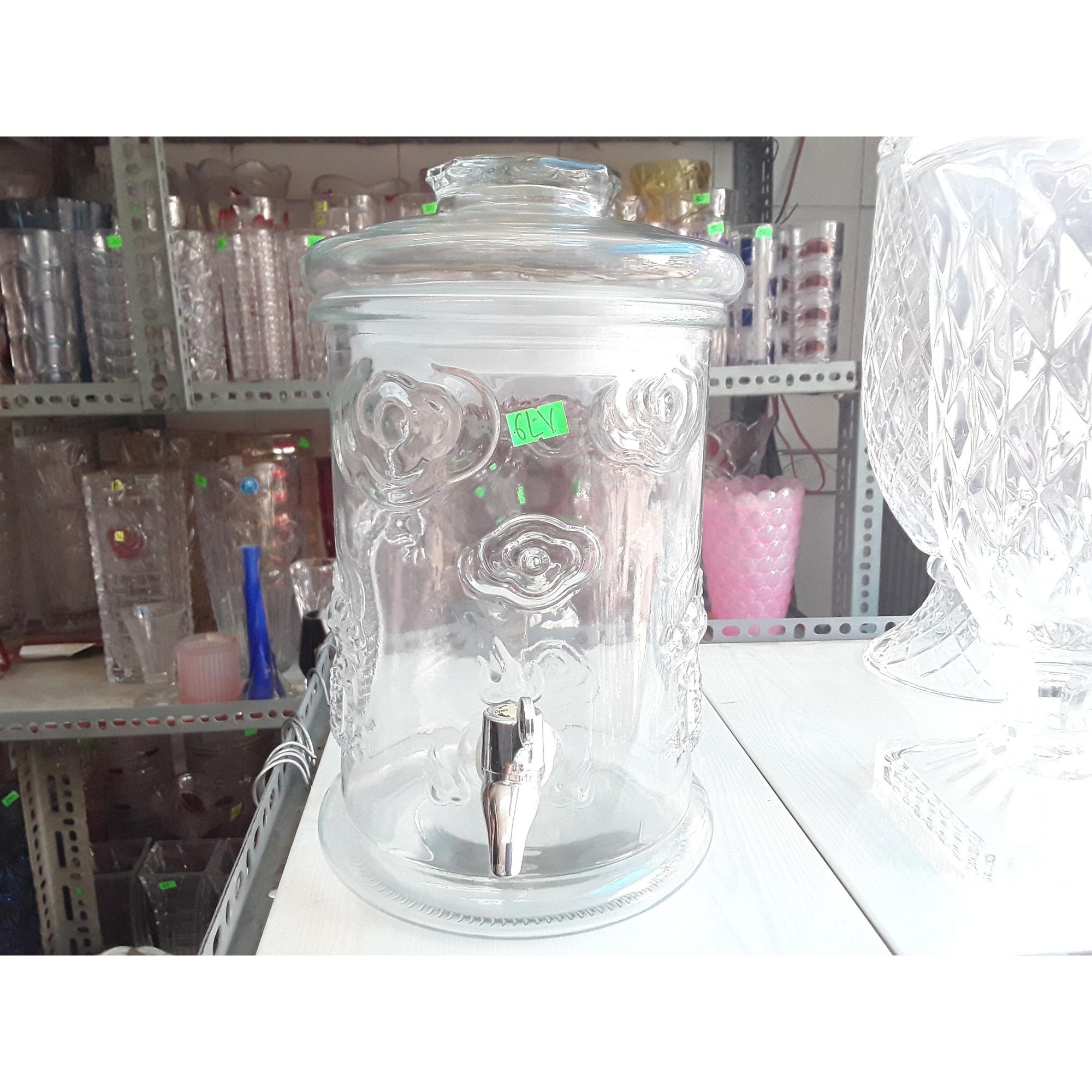 Bình thủy tinh ngâm rượu Ống Rồng 6l có vòi