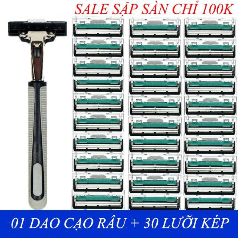 Combo 1 dạo cạo râu và 30 lưỡi dao kép Dao cạo râu