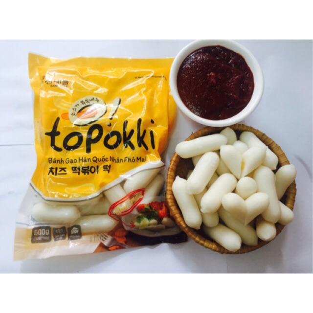 1KG TOKBOKKI NHÂN PHÔ MAI KÈM SỐT TƯƠNG ỚT HÀN QUỐC 200G