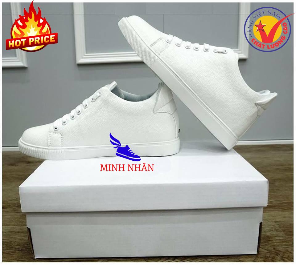 >> BÁO GIÁ GIÀY SNEAKER ĐẾ CAO TT-18X-6CM | Shopee Lazada Sendo Tiki mới nhất 19 Minh Nhân - Giày Thể thao Sneaker nam trắng Miếng Lót giày Tăng chiều cao độn đế cao đến 6cm Siêu đẹp giá rẻ TT-02