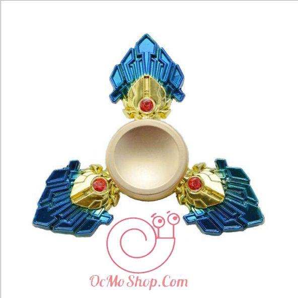 Con quay Finger Spinner 3 cánh xanh vĩnh cửu kim loại