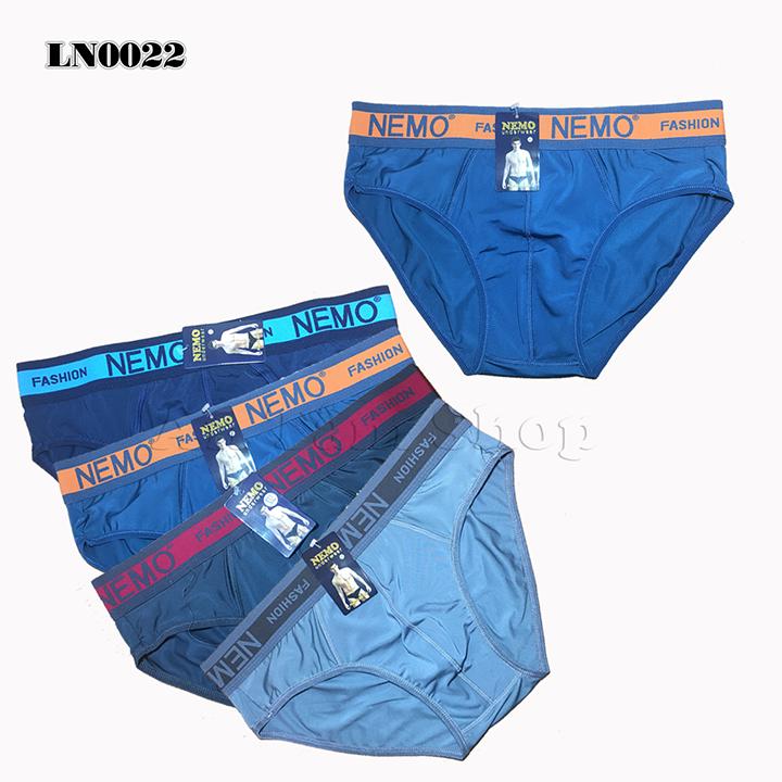 Combo 05 quần lót nam Nemo - Bản rộng - Thun Lạnh cao cấp