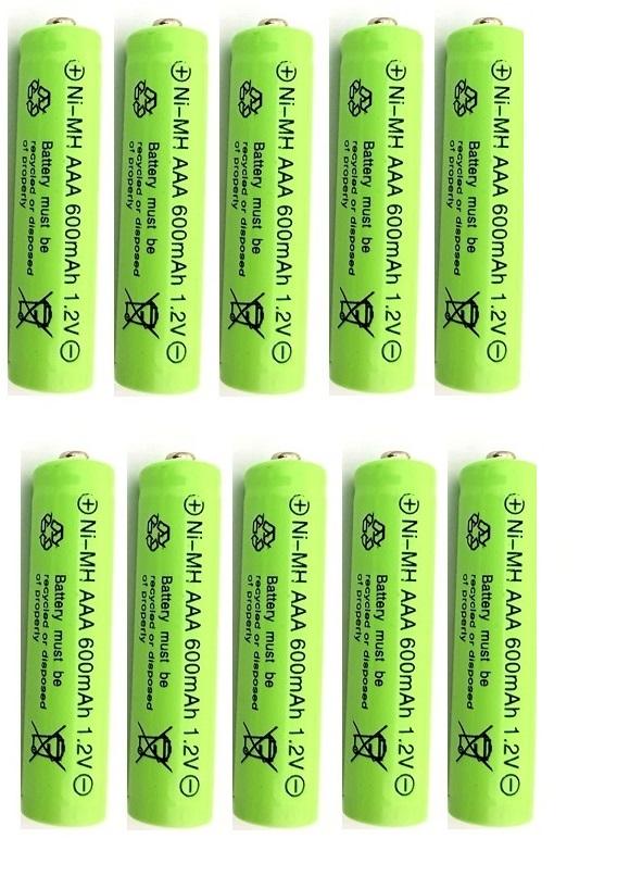 Bộ 10 Viên Pin Đũa Sạc AAA Dùng Gắn Cho Đồ Chơi, Máy Ảnh, Đồng Hồ Treo Tường, Chuột Không Dây, Điều khiển Remote