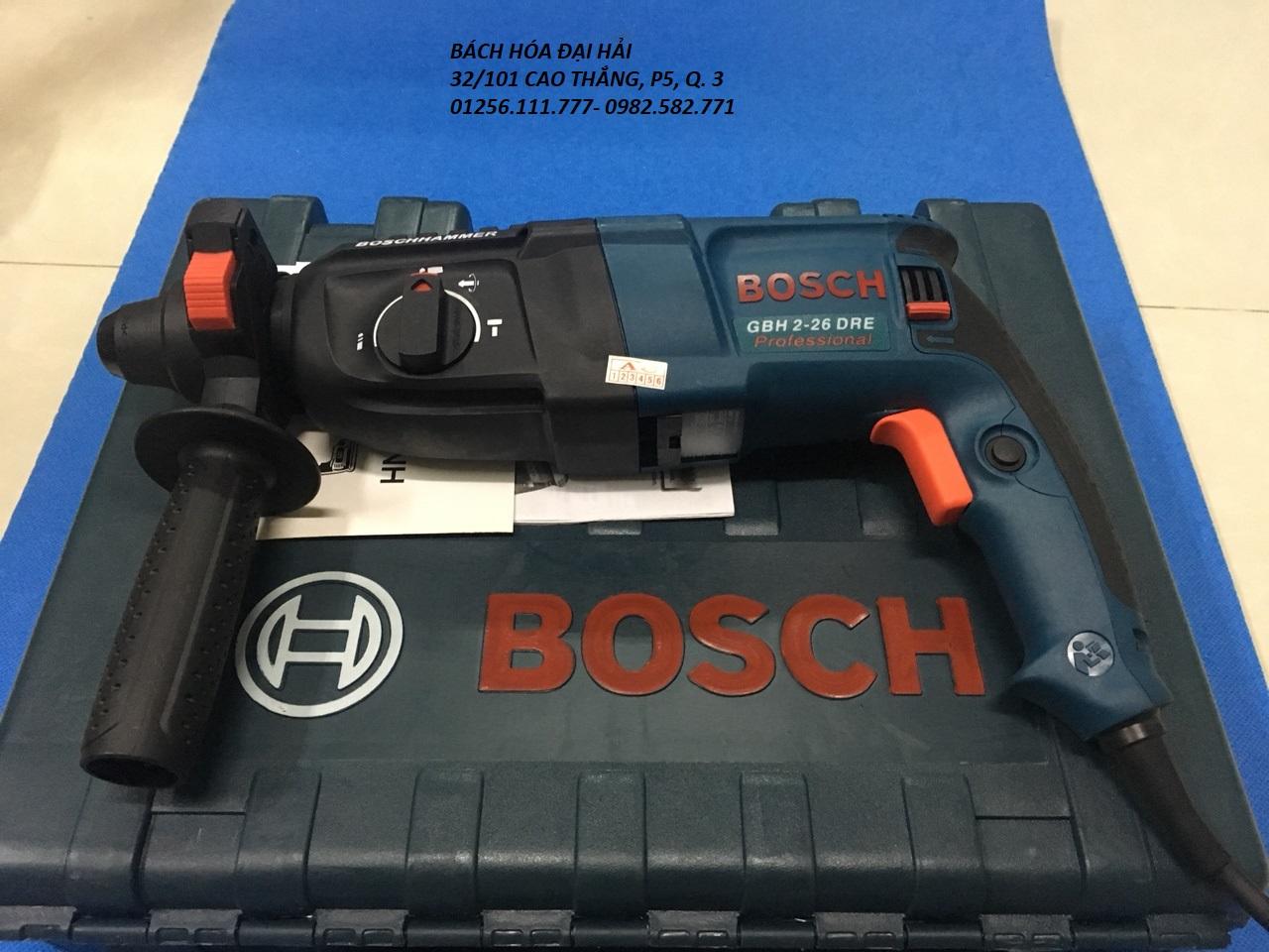 MÁY KHOAN ĐỤC BÊ TÔNG 3 CHỨC NĂNG BOSCH 226DRE CÔNG SUẤT 850W - MŨI KHOAN GÀI 26mm - RUỘT ĐỒNG 100%- NỘI ĐỊA TRUNG QUỐC