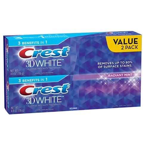 Kem đánh răng làm trắng CREST 3D White Radiant Mint Fresh Mỹ