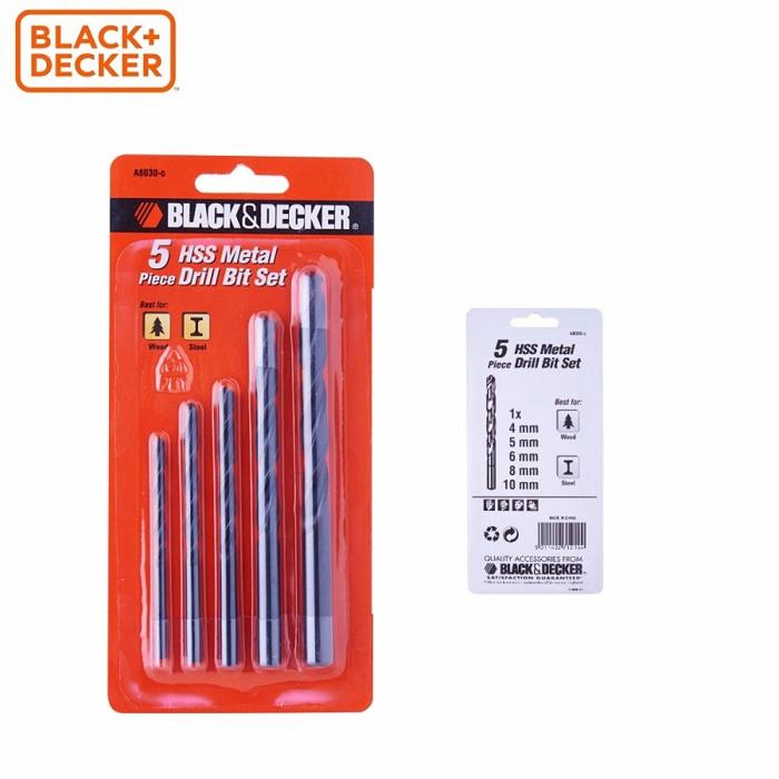 Black+decker - a8030g hộp mũi khoan sắt 5 chi tiết - a8030g