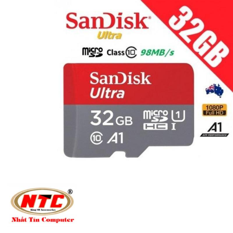 Thẻ nhớ MicroSDHC SanDisk Ultra 32GB 80MB/s đã nâng lên 98MB/s (Đỏ) + Tặng 1 adapter thẻ nhớ MicroSD