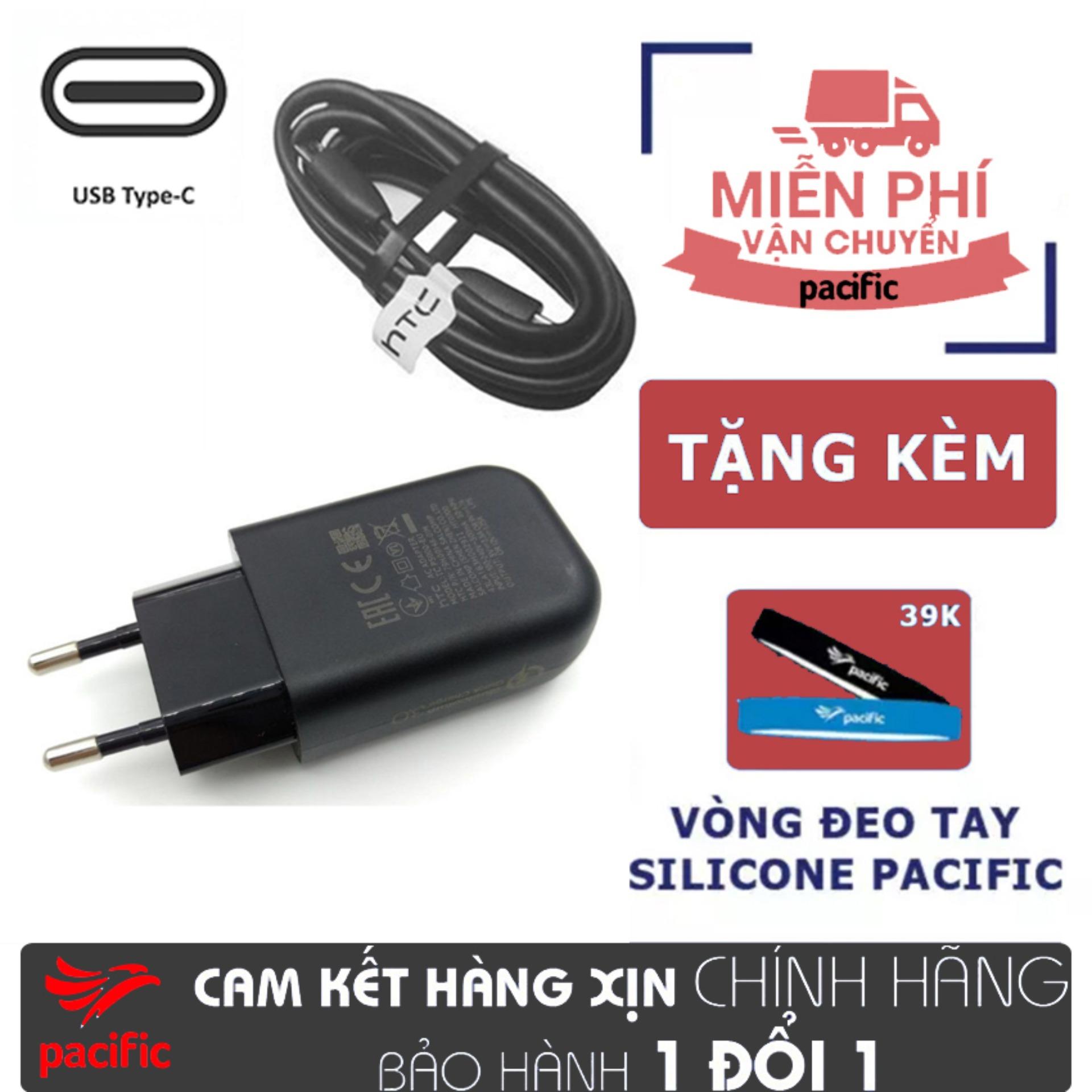 Bộ Sạc Nhanh HTC Quick Charge 3.0 cổng sạc Usb Type C - Tặng Vòng đeo tay Silicone Pacific