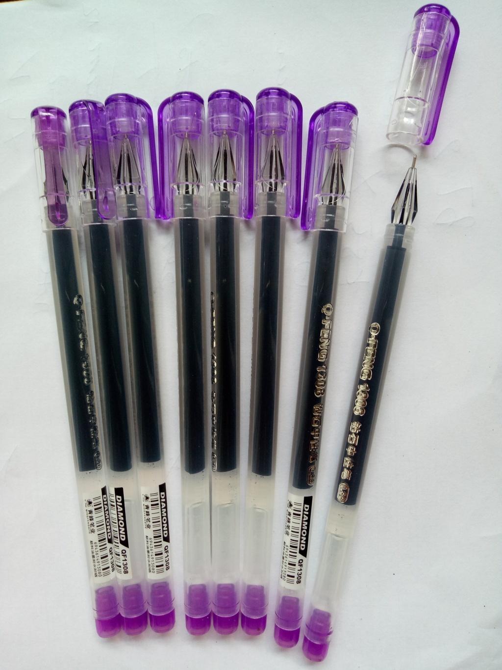 Combo 100 cây bút gel qf-1308 xanh/đỏ/tím/xanh lá