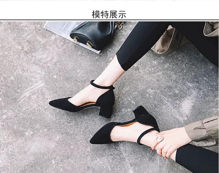 Sandal da lộn chất mềm mịn, mũi kín đế 5p hàng full box