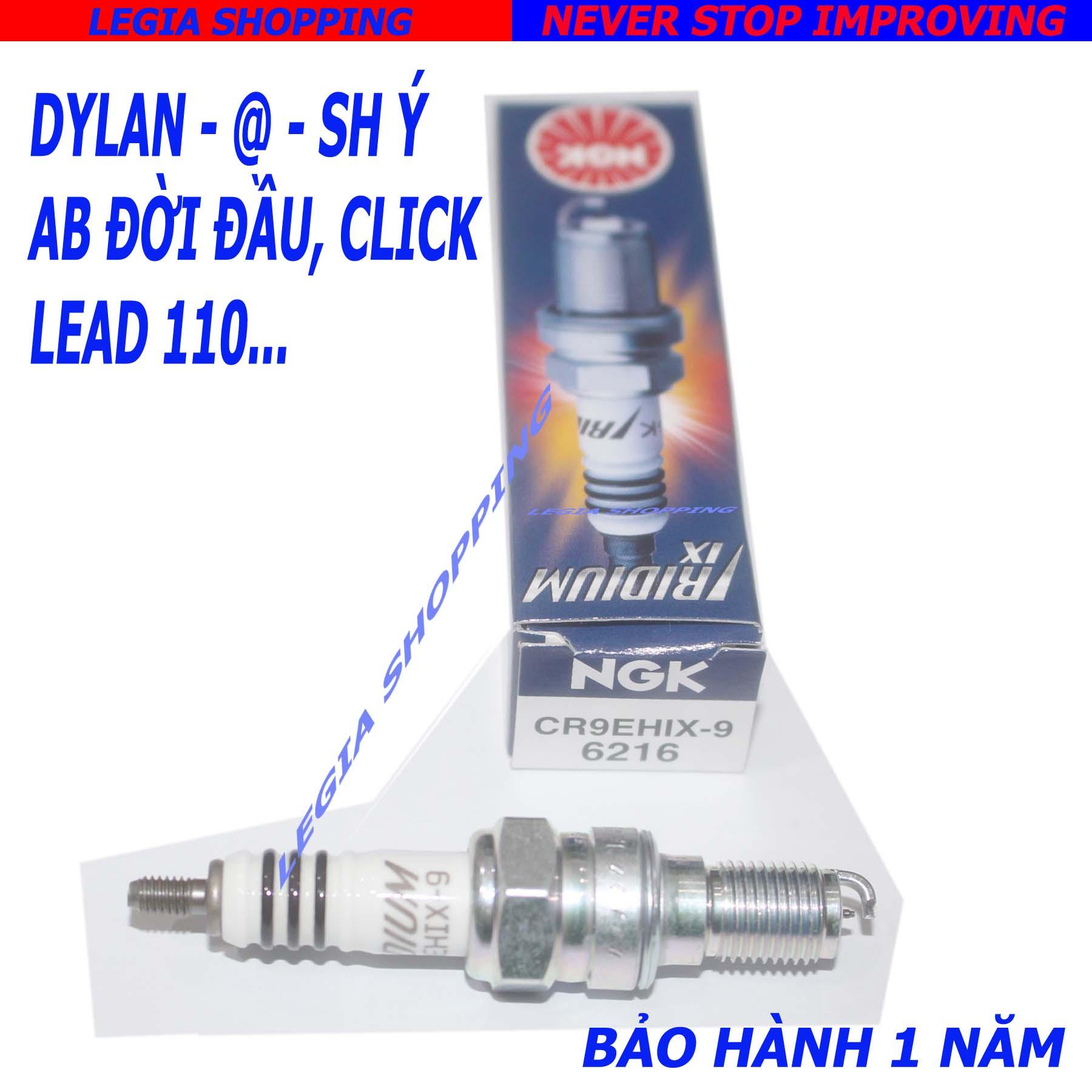 BUGI NGK IRIDIUM CR9EHIX-9 CHÂN DÀI NỬA RĂNG GẮN XE HONDA SH Ý, A CÒNG, DYLAN, AB 110, LEAD 110, CLICK 110, CB400