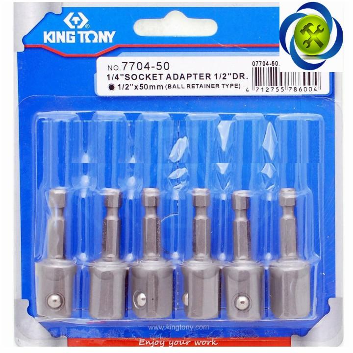 Đầu chuyển kingtony 7704-50 lục giác sang 1/2