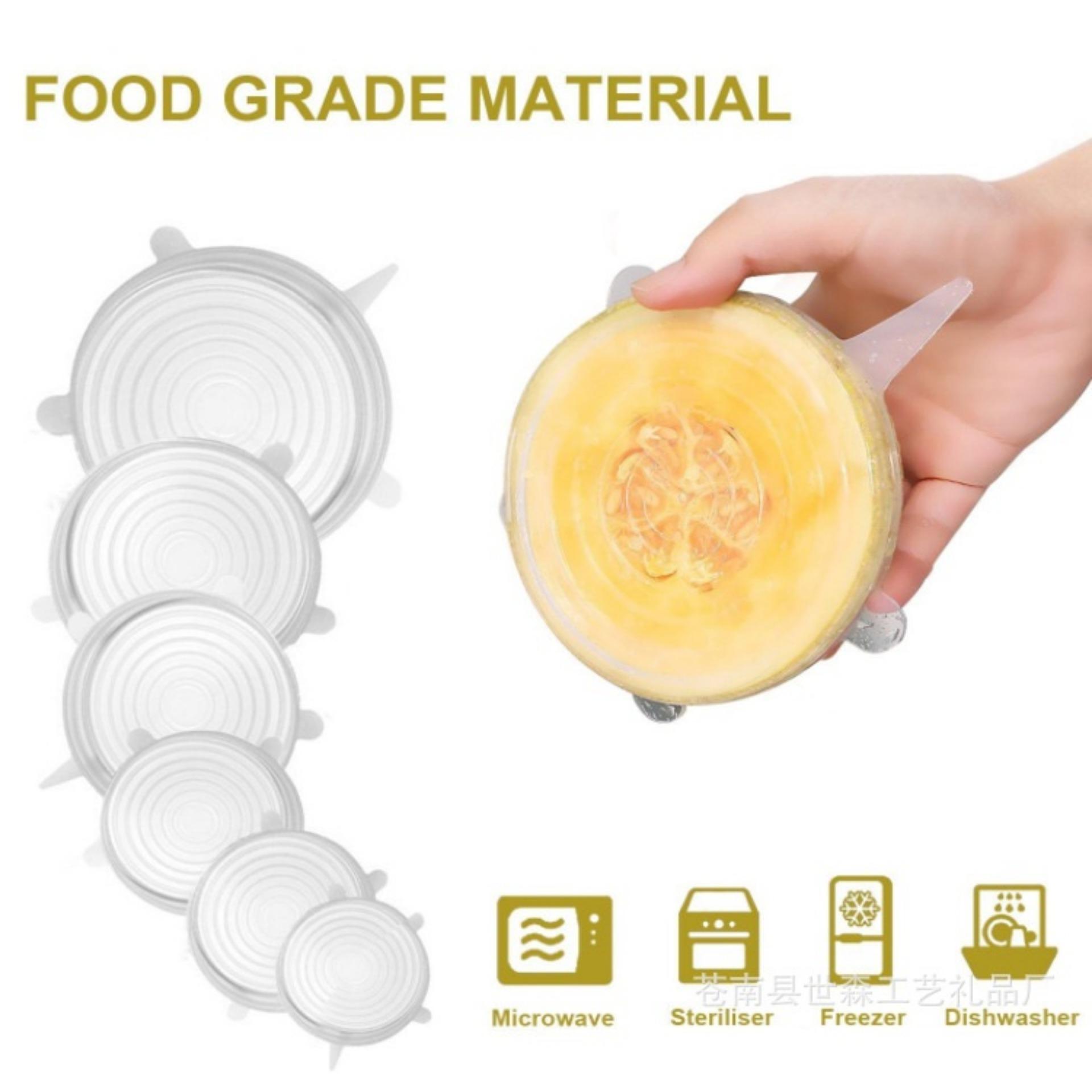 Food grade material 6 in 1 siêu dai - Màng bọc thực phẩm Silicone chịu nhiệt, an toàn cho sức khỏe